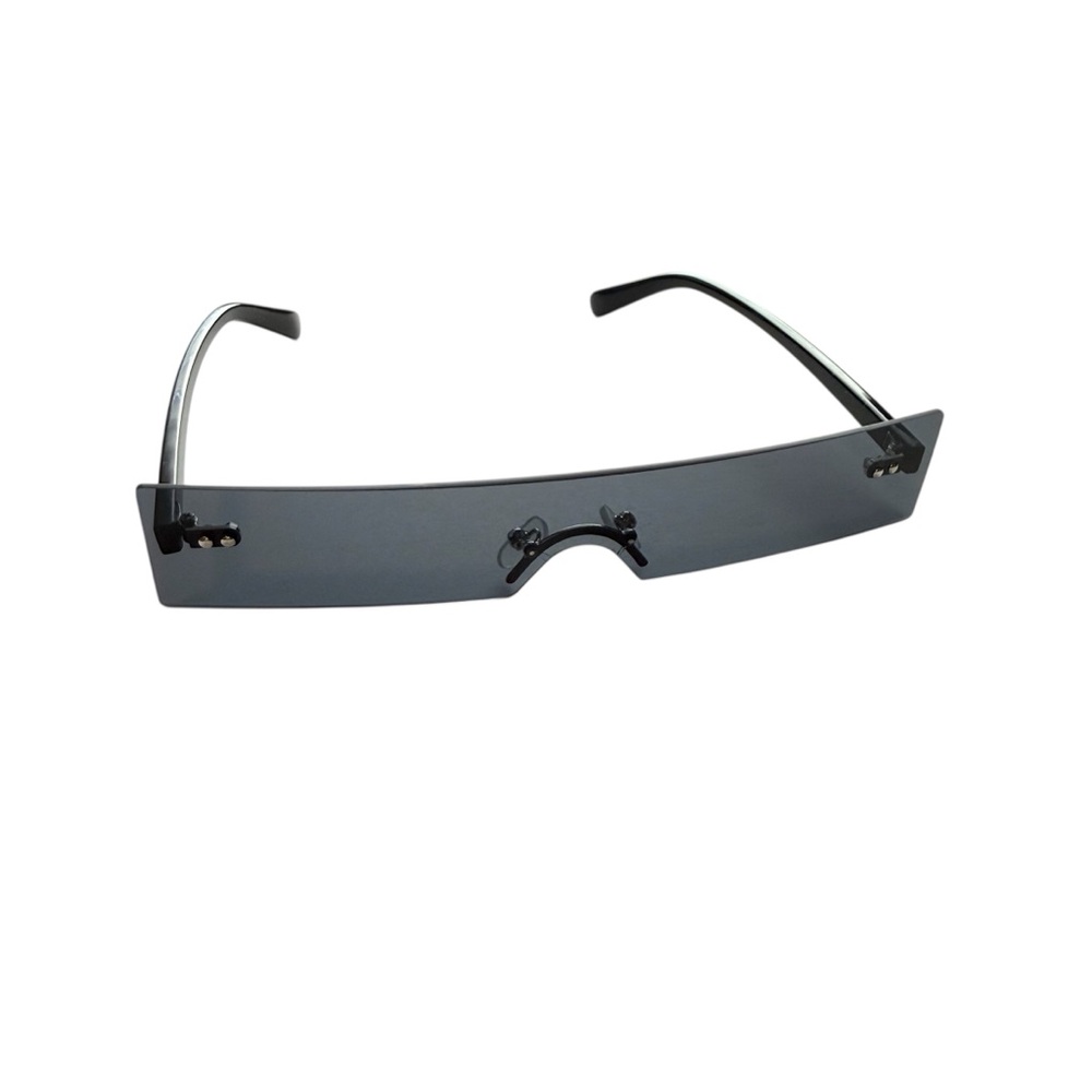 Frameless retro style slim sunglasses